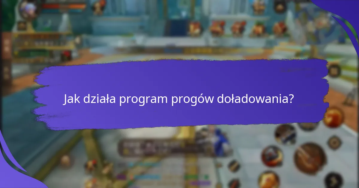 Jak działa program progów doładowania?