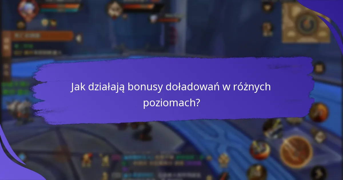 Jakie są zalety i wady bonusów doładowań w różnych poziomach?