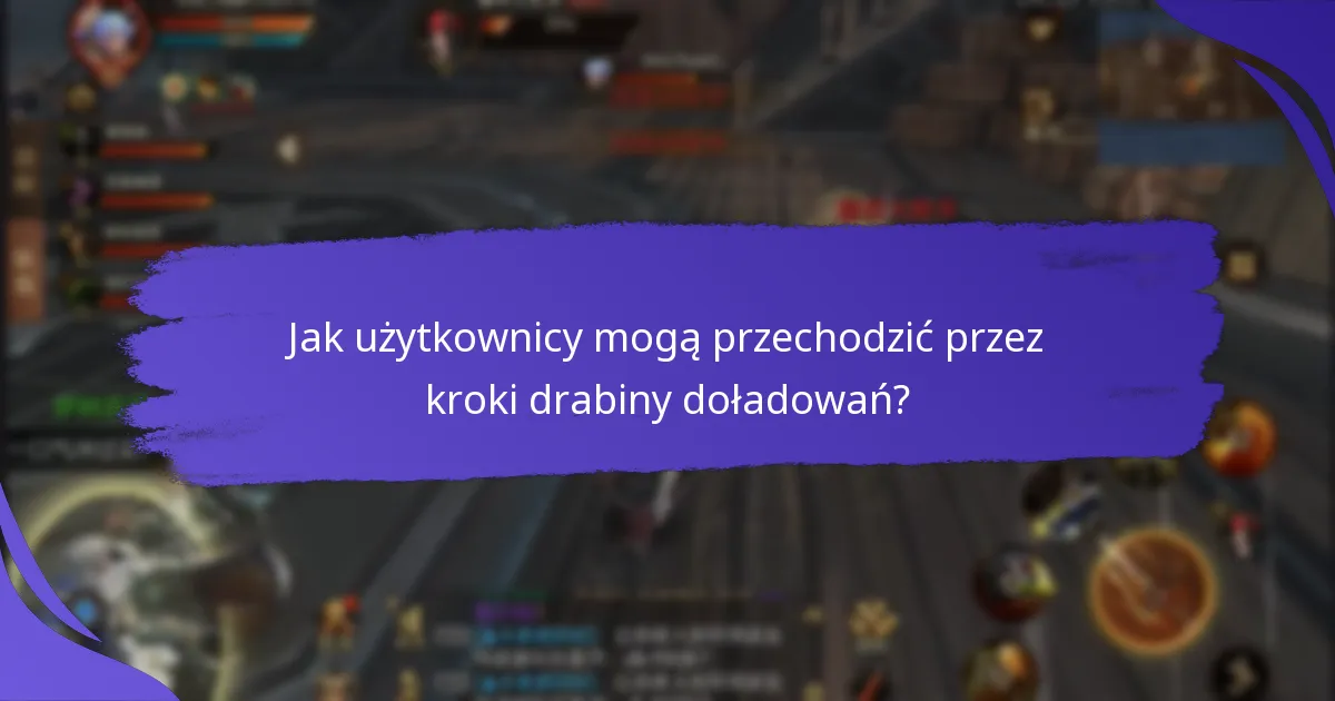Jak użytkownicy mogą przechodzić przez kroki drabiny doładowań?